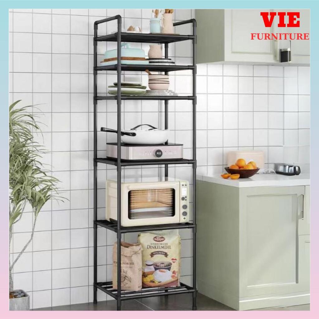 Kệ Để Đồ Đa Năng - Kệ Nhà Bếp, Kệ Phòng Khách, Phòng Ngủ 6 Tầng Khung Thép Cacbon Cứng Cáp