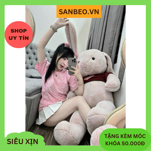 Gấu Bông Thỏ Bunny Thỏ Tai Dài Siêu Đáng Yêu Size 1m1- SANBEO.VN