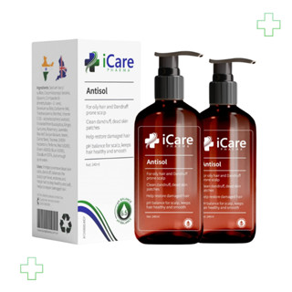Dầu Gội Sạch Gàu Antisol -  Dầu iCare Pharma Làm Sạch Gàu Ngứa Da Đầu Không Gây Khô Tóc Chiết Xuất Dược Liệu 240ml
