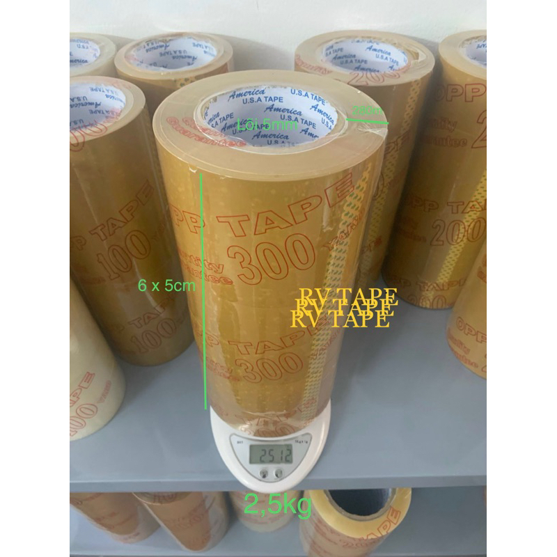 [Cây 6 cuộn] Băng keo trong, băng dính đục/ trong 300yard,200yard,100yard