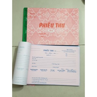 5 cuốn Phiếu thu 2 liên 50 bộ 13x19 - 100 tờ