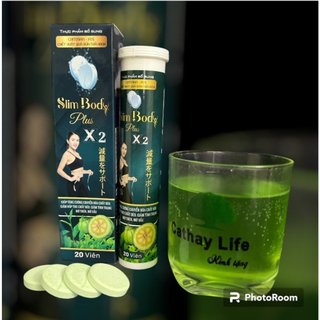 Viên sủi giảm cân Slim Body Plus x2 Cao Cấp Chính Hãng✔️️️ Đốt mỡ thừa giảm cân nhanh an toàn hiệu quả hộp 20 viên