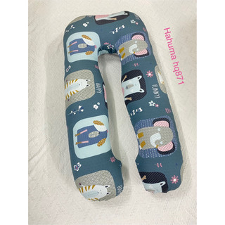 Gối Chữ U Bà Bầu Hahuma Vải Hàn Quốc 100% cotton Mềm Mịn