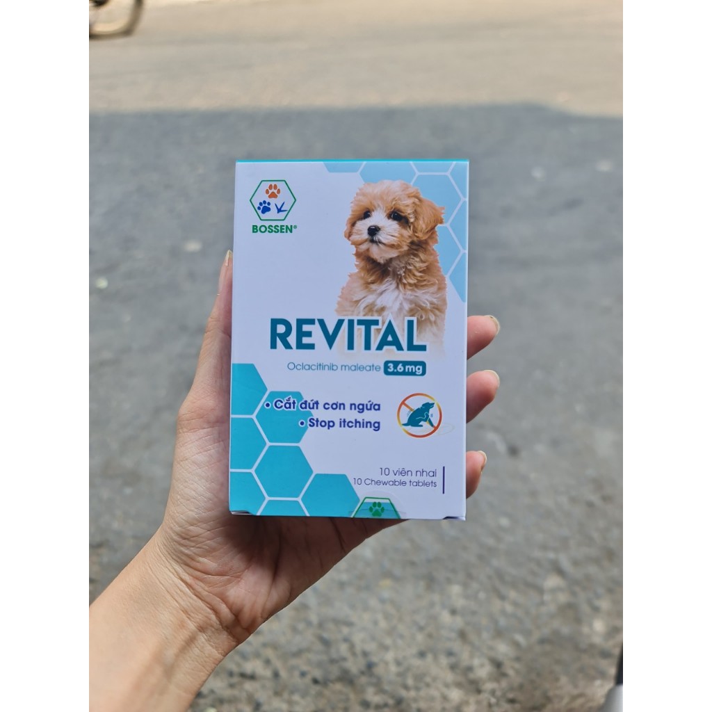 BOSSEN - Revital (dogs) 3,6 mg thực phẩm hỗ trợ giảm ngứa, 1 hộp 10 viên