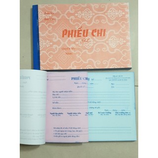 Combo 15 cuốn phiếu thu + 5 cuốn phiếu chi 3 liên 50 bộ