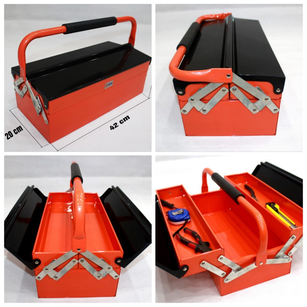 Xã kho@Thùng đồ nghề nhựa đen nắp trong 12" Liwin, thùng đồ nghề mini, túi đồ nghề,Thùng đựng đồ nghề Sắt 3 ngăn