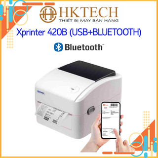   Chính hãng   IN QUA ĐIỆN THOẠI  Máy In Đơn Hàng 420B Máy In Tem Mã Vạch Xprinter XP-420B   Bản USB + Bluetooth   