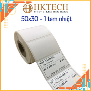 Giấy In Tem Dán Cốc Trà Sữa 50x30 mm Chất Lượng Cao