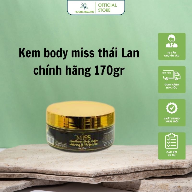 kem body miss thái lan, kem body duỡng trắng da thái lan 170gr, kem body cấp ẩm duỡng trắng thái lan