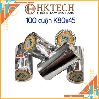[100 Cuộn] Cuộn Giấy In Hoá Đơn K80x45 Akira Chất Lượng Cao, Giấy In Hoá Đơn K80 Đường Kính 45mm