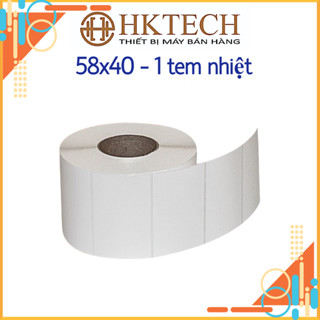  Tem nhiệt in mã vạch tem cân điện tử khổ 58x40 mm giấy in nhãn 1 tem hàng khổ 58x40 mm 