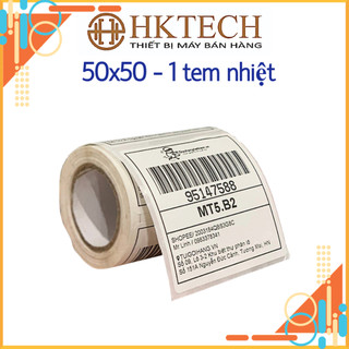 [ IN ĐƠN GHTK ] Giấy in tem nhiệt 50x50 mm Tem decal GHTK giấy in mã vạch in đơn hàng 5x5 Tem giao hàng tiết kiệm