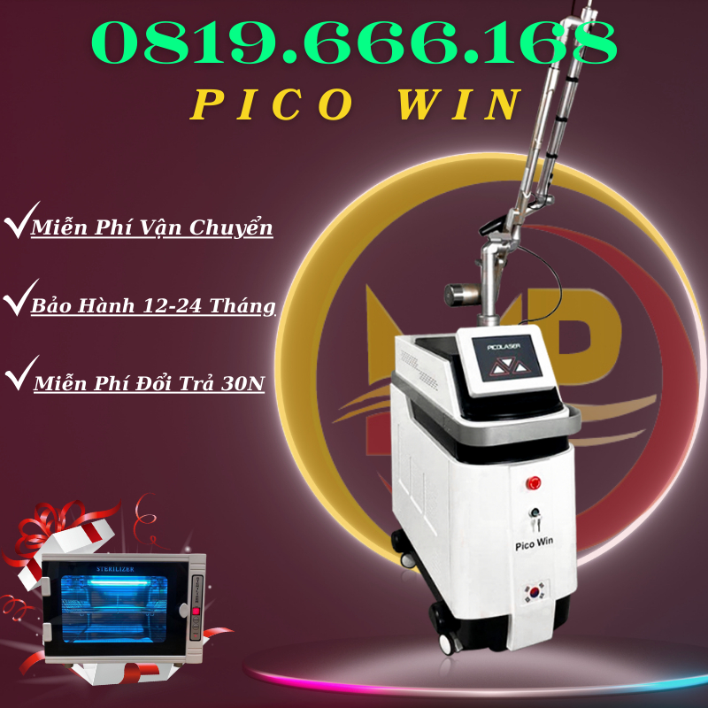 Máy Laser Trục Khuỷu Pico Win | Công Nghệ Laser QS YAS Xóa Xăm, Xóa Nám