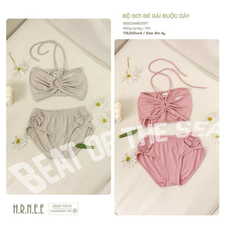 Bộ bơi bé gái buộc dây Hrnee size 12M-4Y