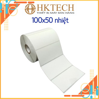 Decal nhiệt khổ 100x50 mm, khổ 10x5 cm, cuộn 50m