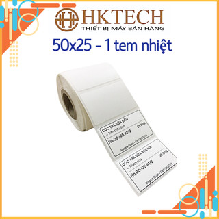 Tem Trà Sữa 50x25 mm (Cuộn 1100 Tem), cuộn 30m