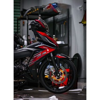 Mẫu tem rời chế winner v1 rs150 đỏ đen - chất liệu decal 3 lớp