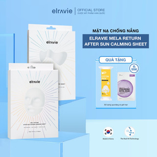 Mặt Nạ Cao Cấp Elravie Mela Return Calming Sheet Dưỡng Ẩm, Chống Nắng Làm Dịu Da, Giúp Mờ Thâm, Giảm Tàn Nhang