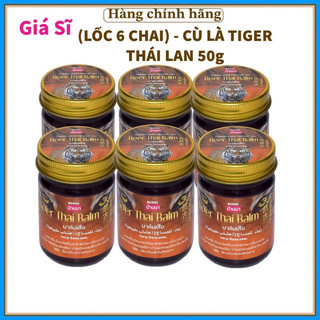 Lốc 6 chai dầu cù là hổ tiger thai balm thái lan 50g-hàng nội địa xoa bóp nhức mỏi