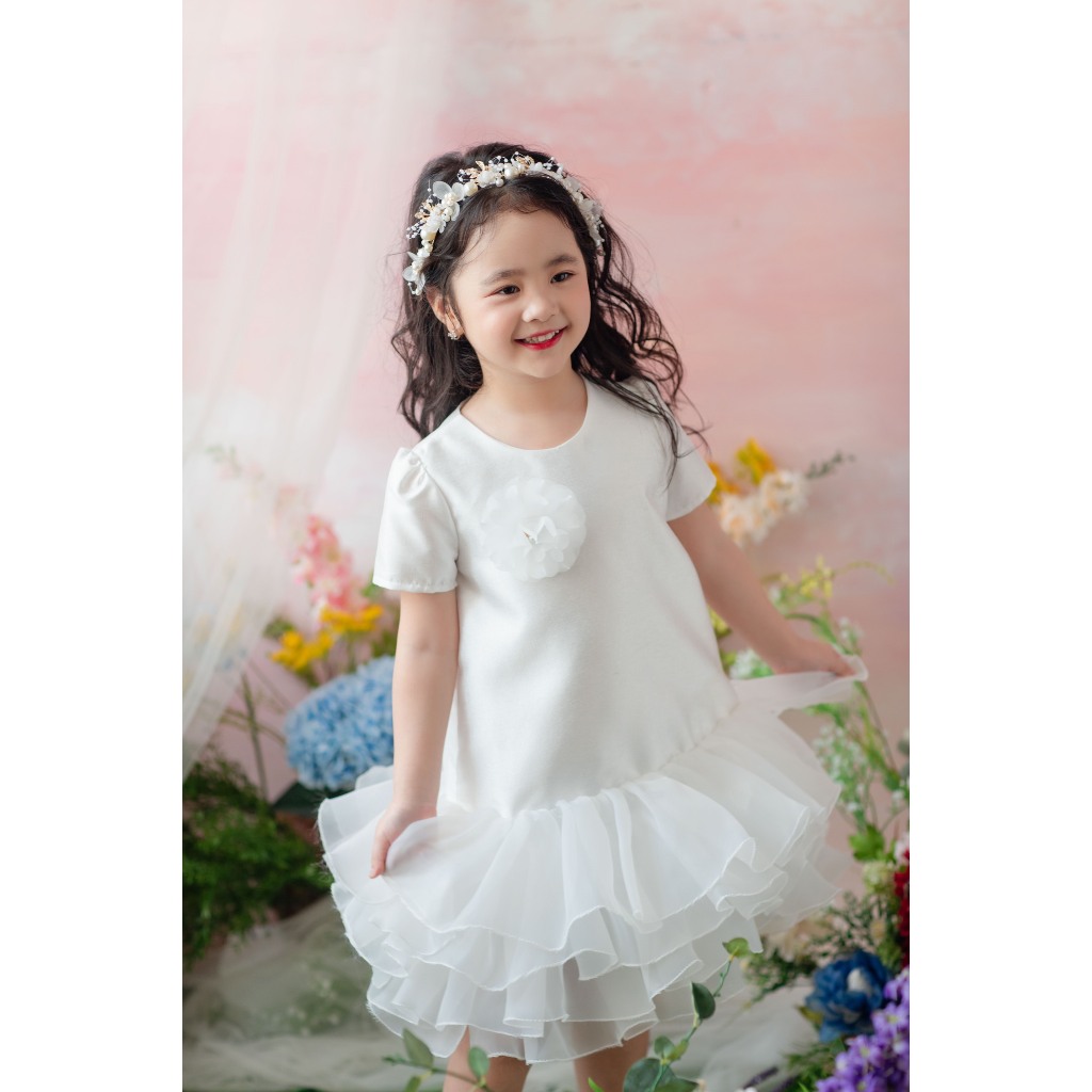 CLAUDIA DRESS - Váy tafta chân bèo |LITTLE PINK|