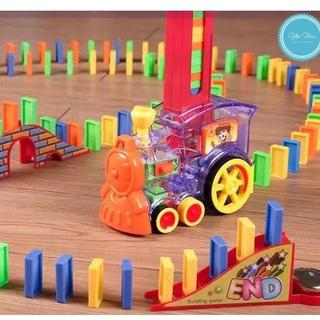 TÀU HỎA XẾP DOMINO TỰ ĐỘNG CHO BÉ THỎA SỨC SÁNG TẠO XE LỬA NHẢ DOMINO - ĐỒ CHƠI CHO BÉ TRAI VÀ BÉ GÁI