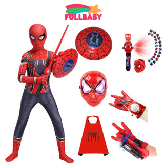  Bộ người nhện bé trai đồ spiderman kèm phụ kiện áo choàng mặt nạ khiên kiếm bắn tơ nhện giá tốt Fullbaby 