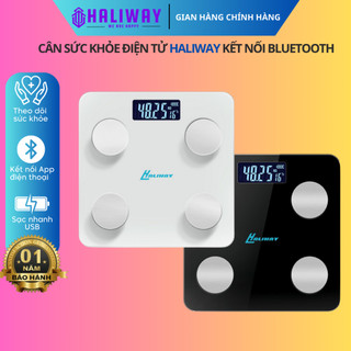 Cân Điện Tử HALIWAY Sạc USB Kết Nối Bluetooth Phân Tích Chỉ Số Cơ Thể, Bảo Hành 6 Tháng C4