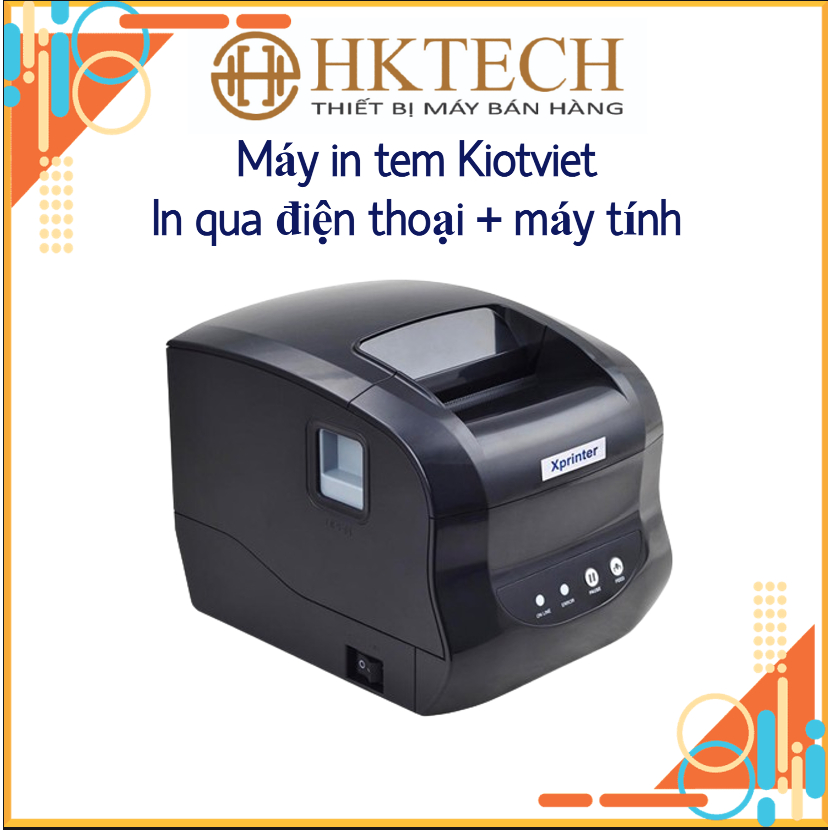 [MÁY IN KIOTVIET] [In điện thoại + Máy Tính] Máy in mã vạch Xprinter XP-365B, In tem trà sữa, in bil