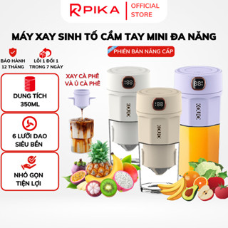 Máy Xay Sinh Tố Mini DELADEP Đa Năng Tiện Lợi, 10 Lưỡi Dao, Dung Tích 350ML Máy Xay Cà Phê Nhỏ Gọn Tiện Lợi MXS05