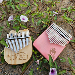 Đàn kalimba in hình cao cấp GỖ TRÒN CỨNG NIGERIA- Hàng chính hãng