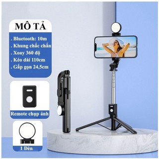 Gậy Chụp Ảnh Selfier B11, Tripod 3 Chân, Điều Khiển Remot, Đèn Led Trợ Sáng, Kéo Dài 110cm - FALCON Store