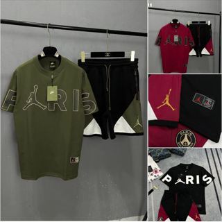  Bộ Paris Nam Hè  - Chất Cotton Mẫu Hot 2024 Tổ Ong Thoáng Mát- Set Quần Áo Nam Mùa Hè In Hè Chữ Thập Mẫu 2024 