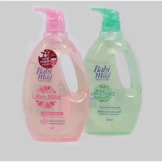 Tắm gội Babi Mild  Sakura,thiên nhiên cho bé 850ml/800ml