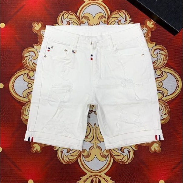 Quần short jean nam cao cấp short jean trắng mới thời trang phong cách