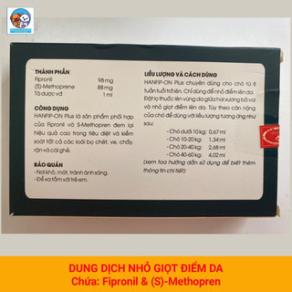 Nhỏ gáy HANFIP ON PLUS cho chó thú cưng ( 1ống)