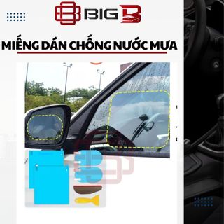 Miếng Dán Chống Nước Gương Kính Ô Tô, Xe máy -CHÍNH HÃNG- Miếng Dán NANO Chống Đọng Nước Mưa BIG B STORE