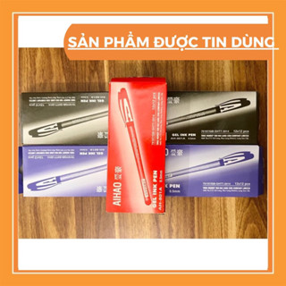 Combo 02 Hộp  hộp 12 bút bi  nước chữ A AIHAO AH-801A ngòi 0.5 mm  Xanh- Đỏ - Đen  