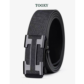 Thắt lưng nam da cao cấp, dây lưng nam mặt khóa tự động sang trọng, nịt nam họa tiết chữ H TL100
