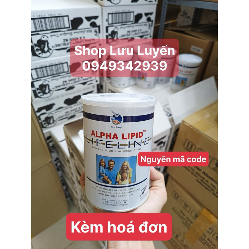 [ kèm hoá đơn  ] Sữa non alpha lipid liffeline nhập khẩu New Zealand 450g.