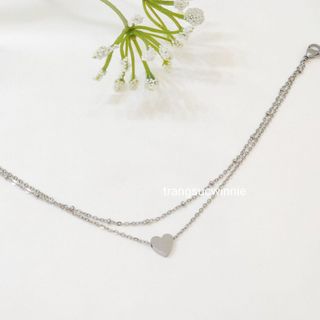 Lắc chân nữ titan Layer 1 tim