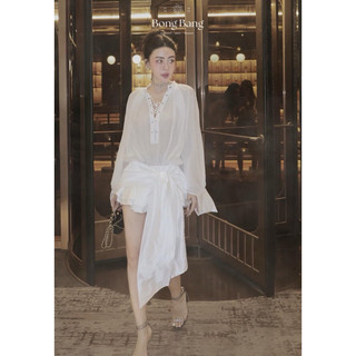 Đầm cột eo vạt dài thiết kế cao cấp 𝑩𝒐𝒏𝒈𝑩𝒂𝒏𝒈 𝑫𝒆𝒔𝒊𝒈𝒏