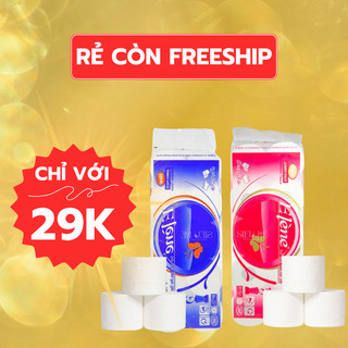 Giấy vệ sinh Elene 3 lớp mềm mịn và dẻo dai, giấy vệ sinh Elene cuộn bịch 10 cuộn giá rẻ