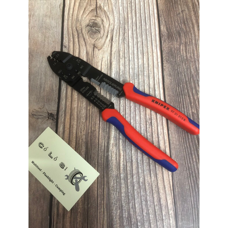 KNIPEX CRIMPING PLIER KÌM BẤM CỐ 97 21 215 B [Hàng chuẩn, shipĐức]