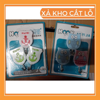 Combo 05 Móc dán treo tường siêu dính vỉ 3 cái