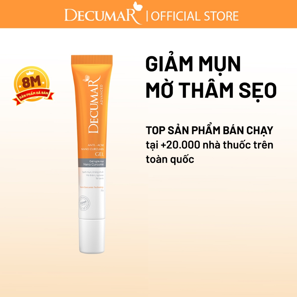 Gel chấm ngừa mụn và thâm Nano Decumar Advanced 20g, thẩm thấu nhanh không kích ứng, hiệu quả tối ưu - DGC01