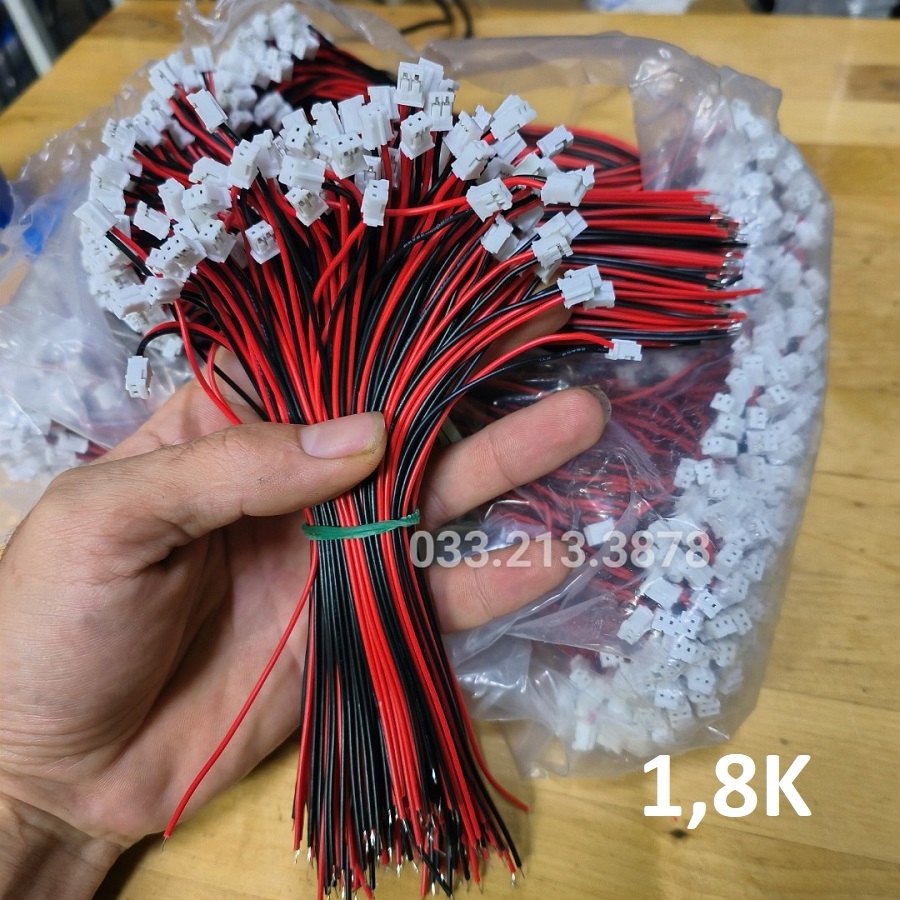 Combo 10 cái - 20 cái jack JST PH 2.0 đỏ đen, loại dây dài 15cm chuyên dùng làm jack loa, hàn jack p