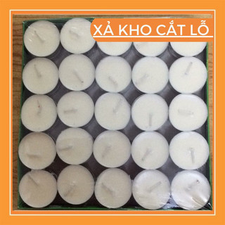 Hộp 100 viên nến sạch Tealight đỏ vàng trắng