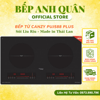 Bếp từ đôi canzy puj588plus sr8 | nhập khẩu thái lan | bếp từ nấu liu riu i bếp từ inverter | bảo hành chính hãng 3 năm
