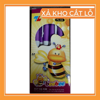 Hộp 10 cây bút dạ kim Thiên Long TL FL04 - Bút bee bee (Xanh- Tím) - ( Hàng Công ty)
