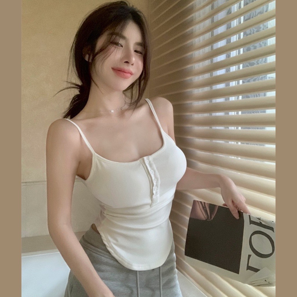 Áo Tank Top Hở Cổ Đáy Cong Quyến Rũ Thời Trang Mùa Hè Cho Nữ hai dây 2 dây entyty  A150 SUTANO | BigBuy360 - bigbuy360.vn